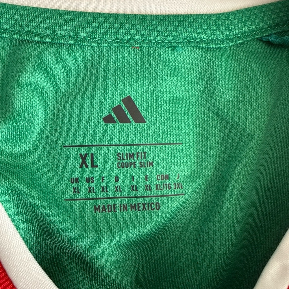 Men's adidas Santiago Gimenez #11 2026 Mexico Home WC Jersey Sz XL - Green NWT - Picture 4 of 9